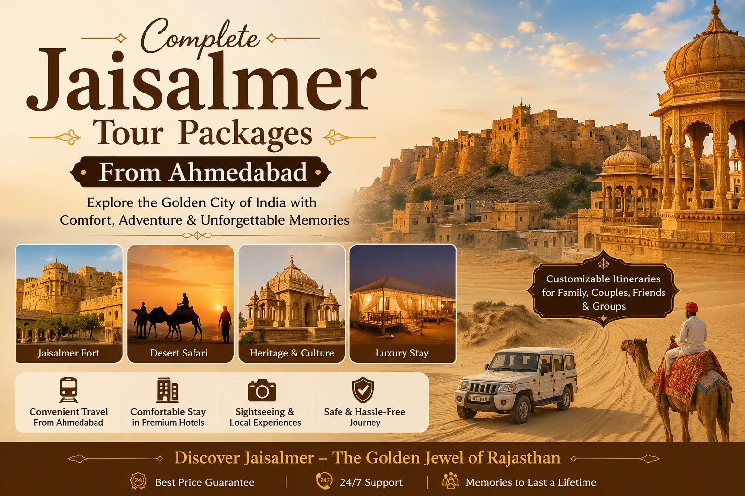 Complete Jaisalmer Tour Packages From Ahmedabad