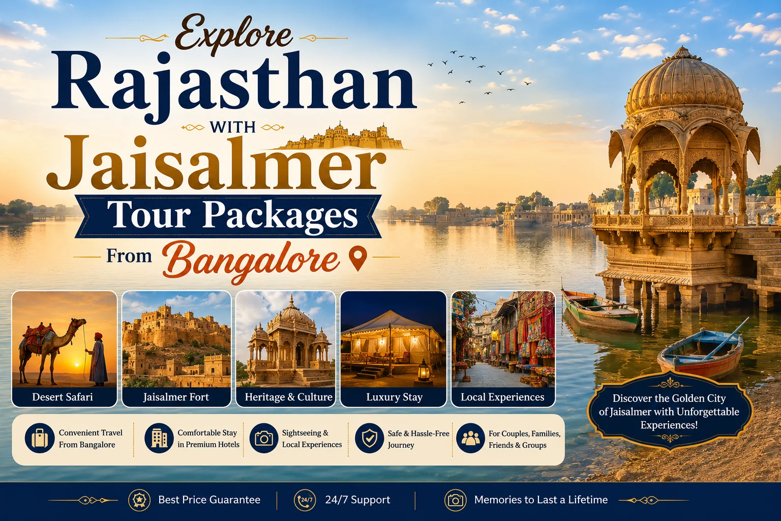Explore Rajasthan with Jaisalmer Tour Packages From Bangalore