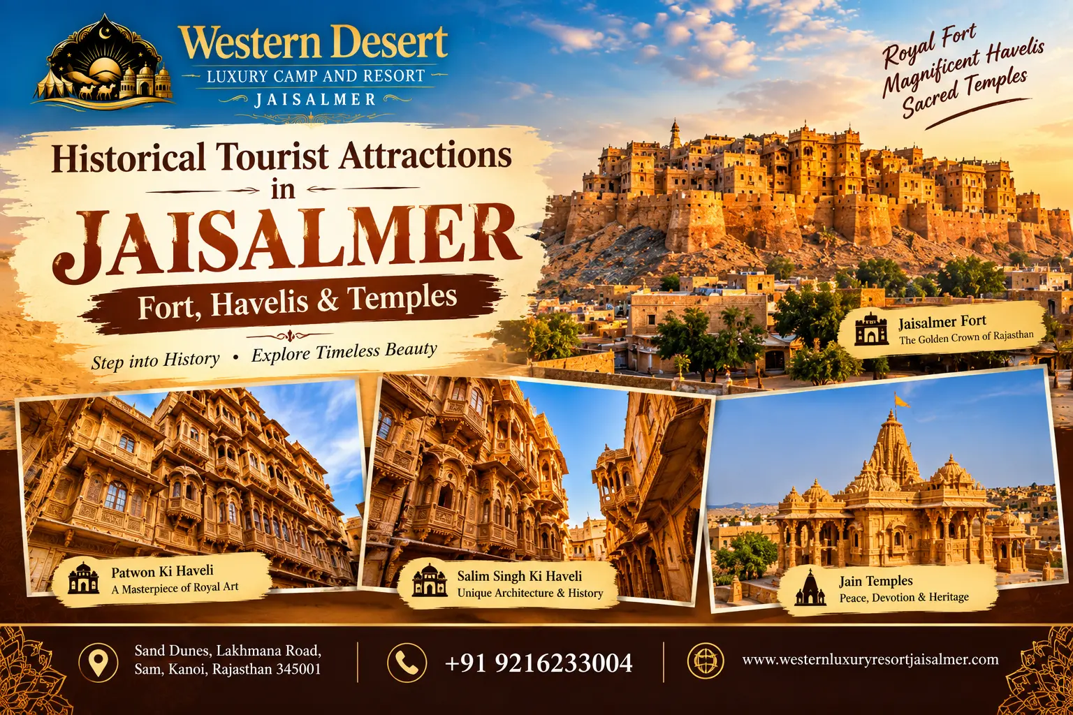 Historical Tourist Attractions in Jaisalmer: Fort, Havelis & Temples