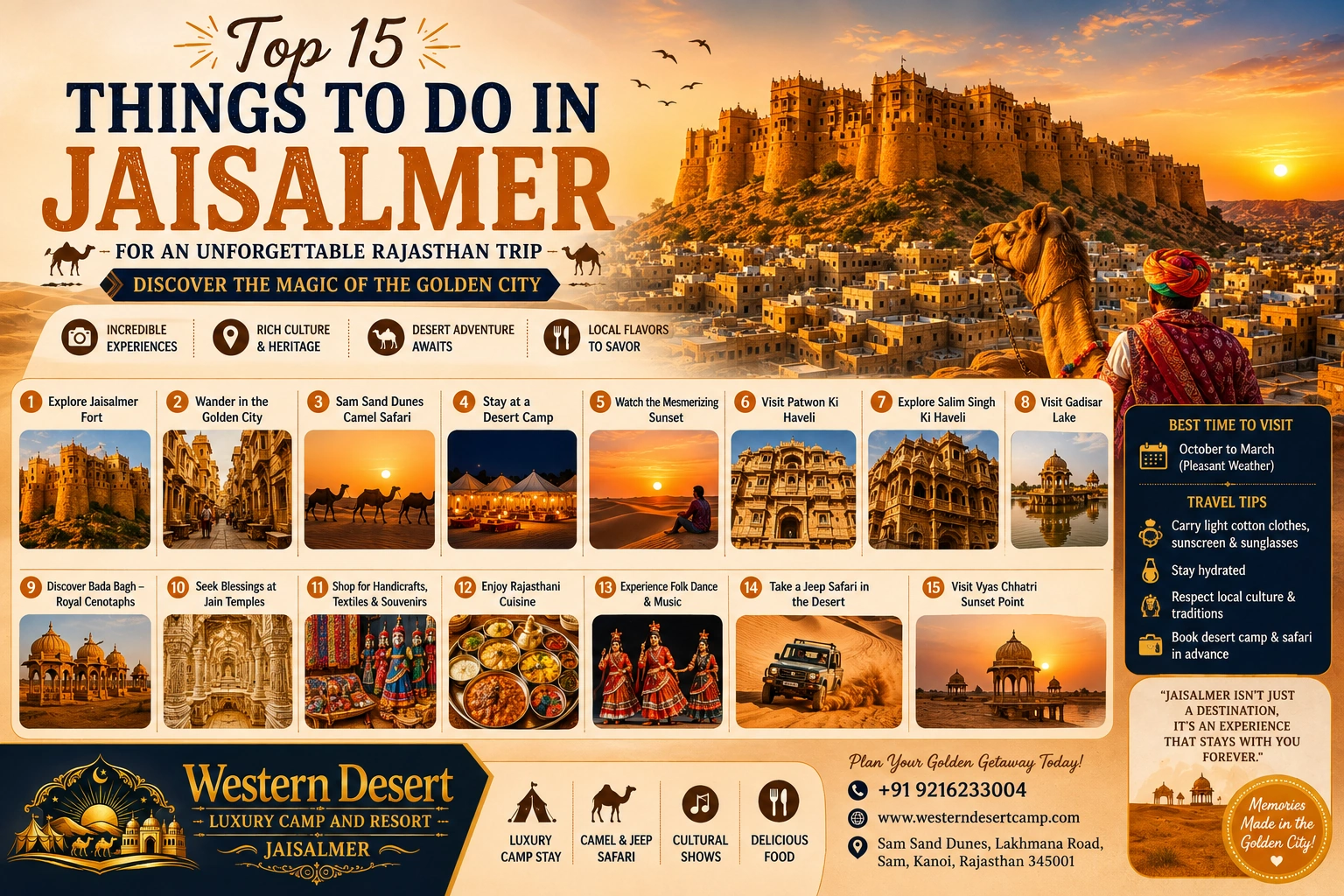 Top 15 Things to Do in Jaisalmer for an Unforgettable Rajasthan Trip